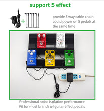Load image into Gallery viewer, 5 Way Electric Guitar Effect Pedal Power Supply accessories Cables Adapter Daisy Chain Wire Pro 9V DC 1A US EU UK JP AU Plug pod