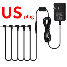 Load image into Gallery viewer, 5 Way Electric Guitar Effect Pedal Power Supply accessories Cables Adapter Daisy Chain Wire Pro 9V DC 1A US EU UK JP AU Plug pod