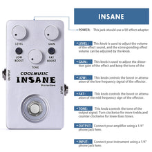 Load image into Gallery viewer, Coolmusic C-DI01 Insane Distortion Guitar Pedal Effects
